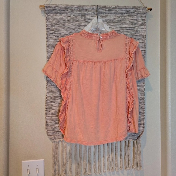 Free People Coral Ruffled Blouse - Picture 8 of 8